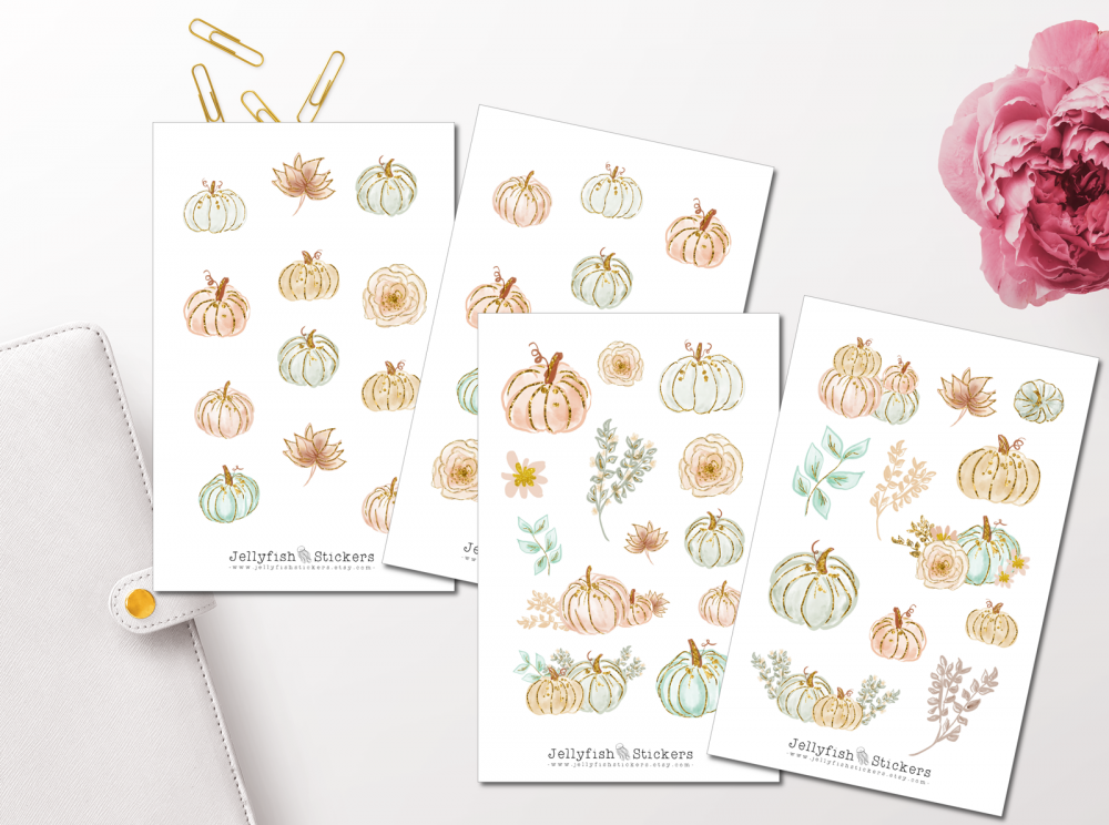 Pastel Pumpkin Sticker Set